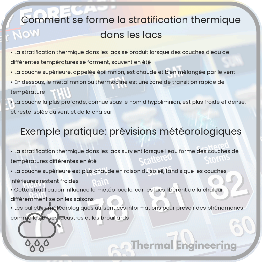 Comment se forme la stratification thermique dans les lacs
