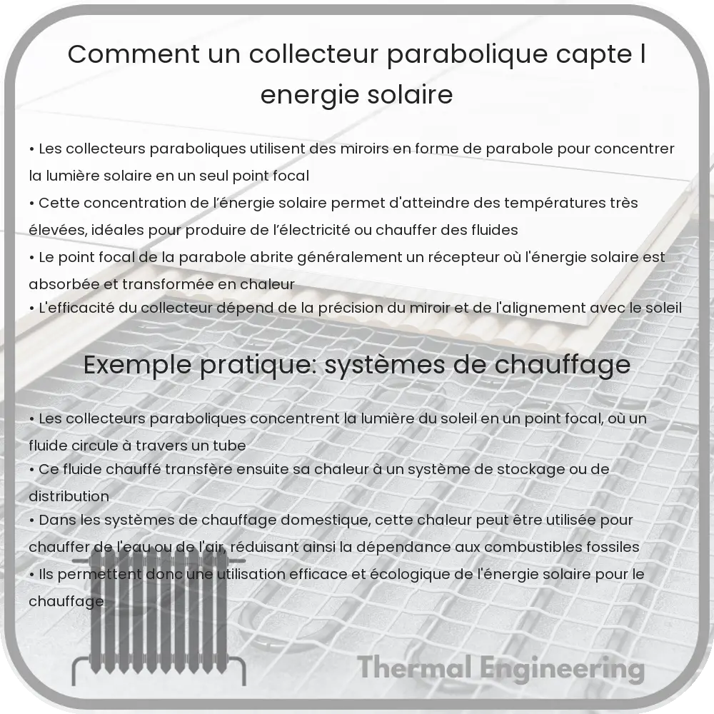 Comment un collecteur parabolique capte l'énergie solaire