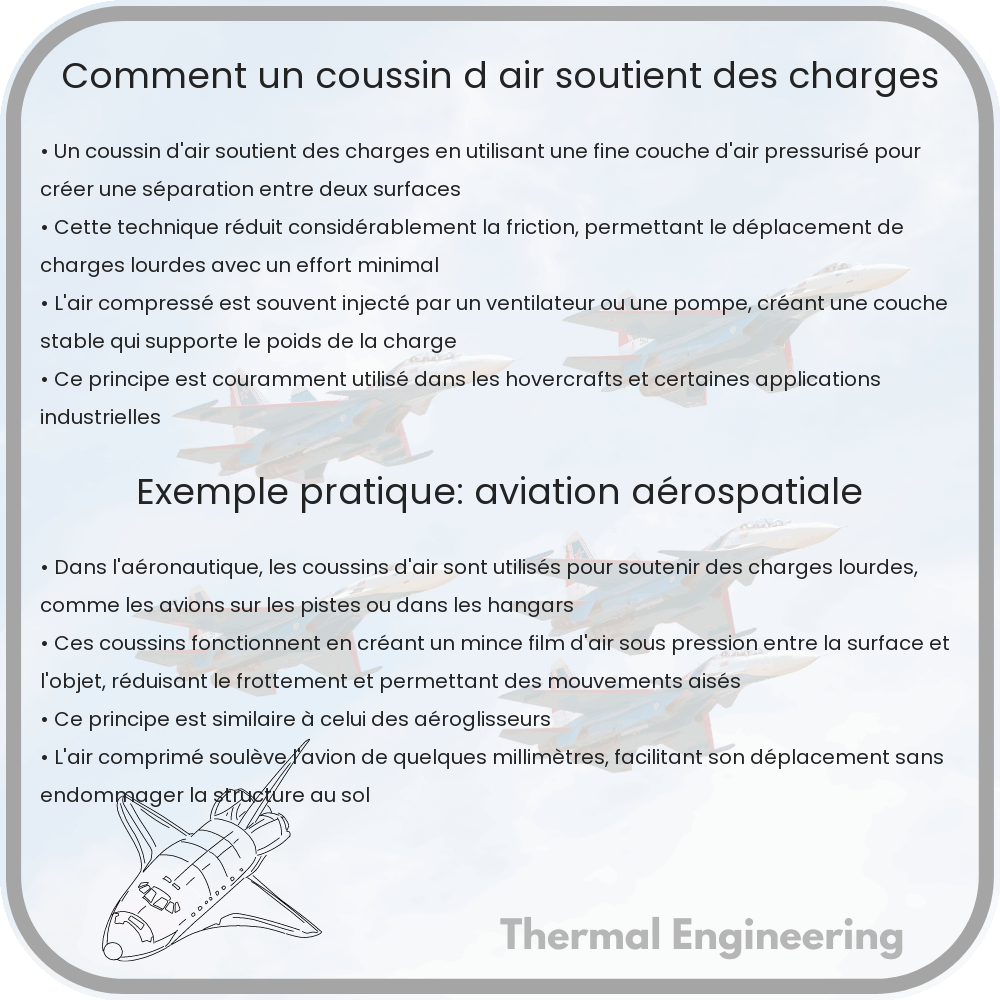 Comment un coussin d'air soutient des charges