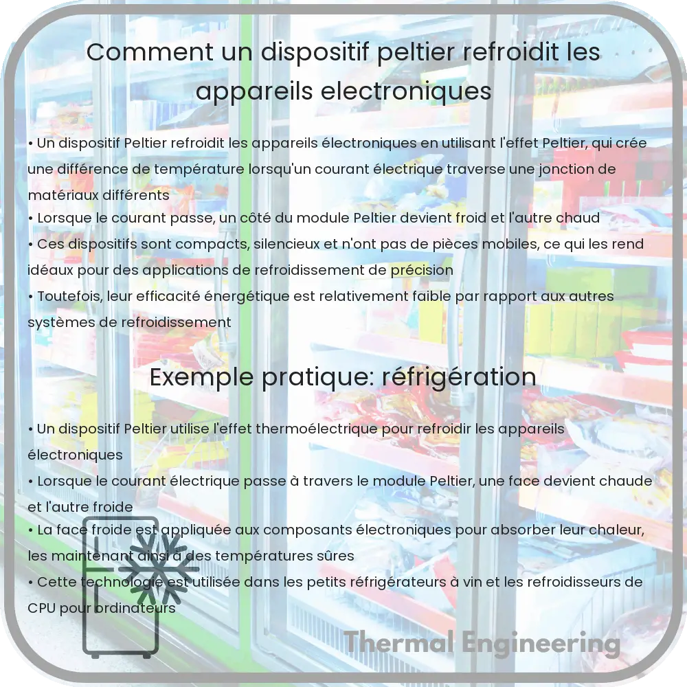 Comment un dispositif Peltier refroidit les appareils électroniques