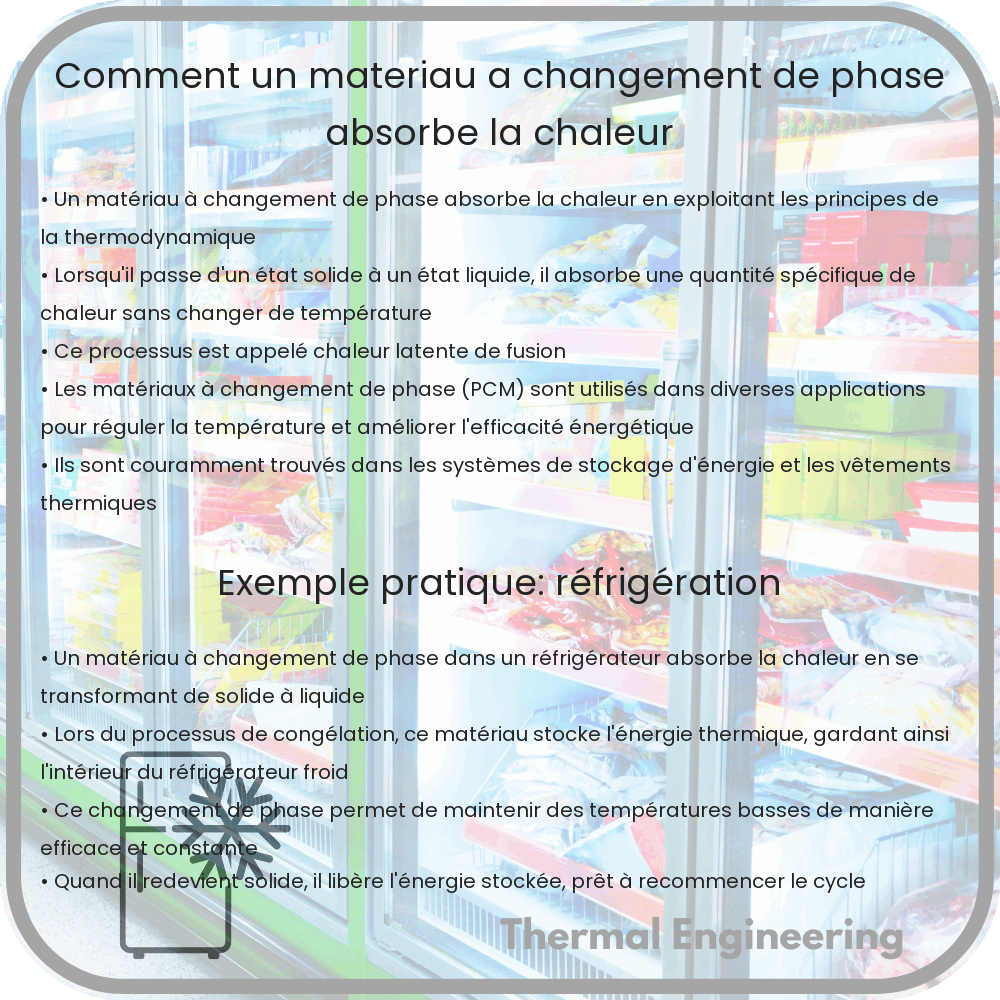 Comment un matériau à changement de phase absorbe la chaleur
