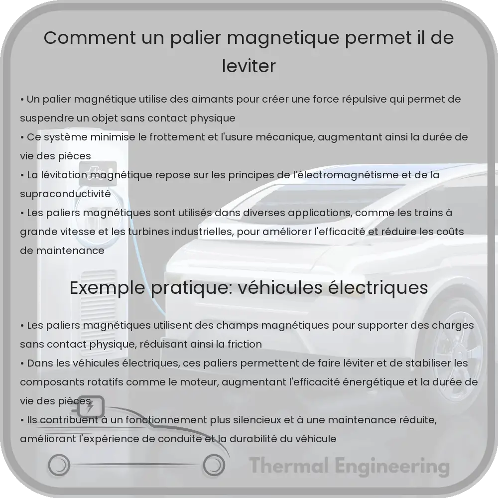 Comment un palier magnétique permet-il de léviter