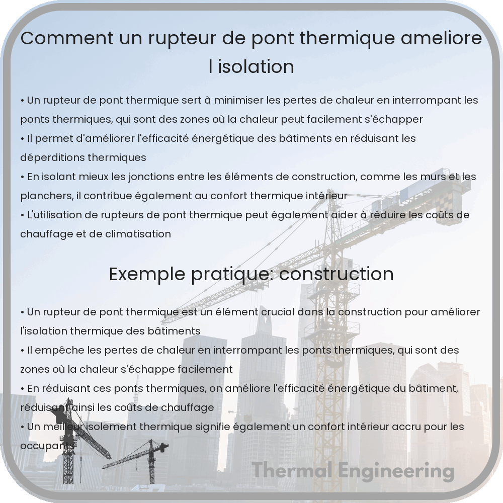 Comment un rupteur de pont thermique améliore l'isolation