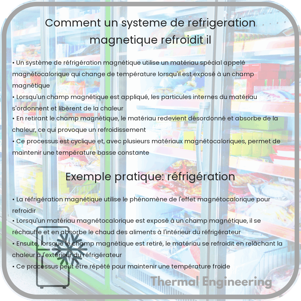 Comment un système de réfrigération magnétique refroidit-il?
