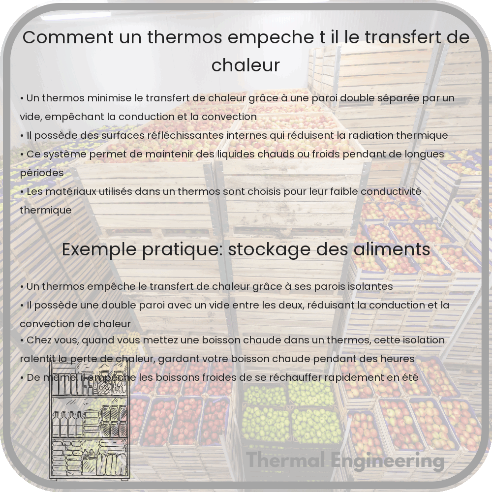 Comment un Thermos Empêche-t-il le Transfert de Chaleur?