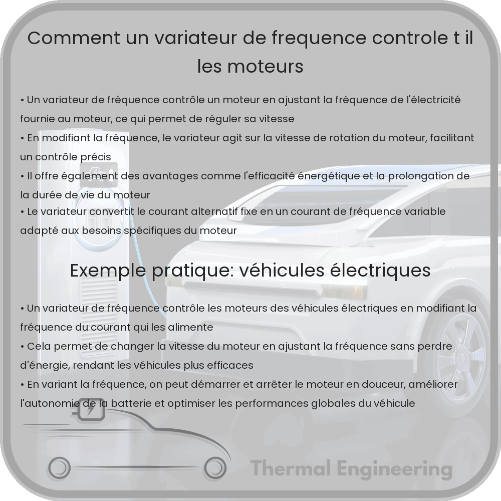 Comment un variateur de fréquence contrôle-t-il les moteurs?