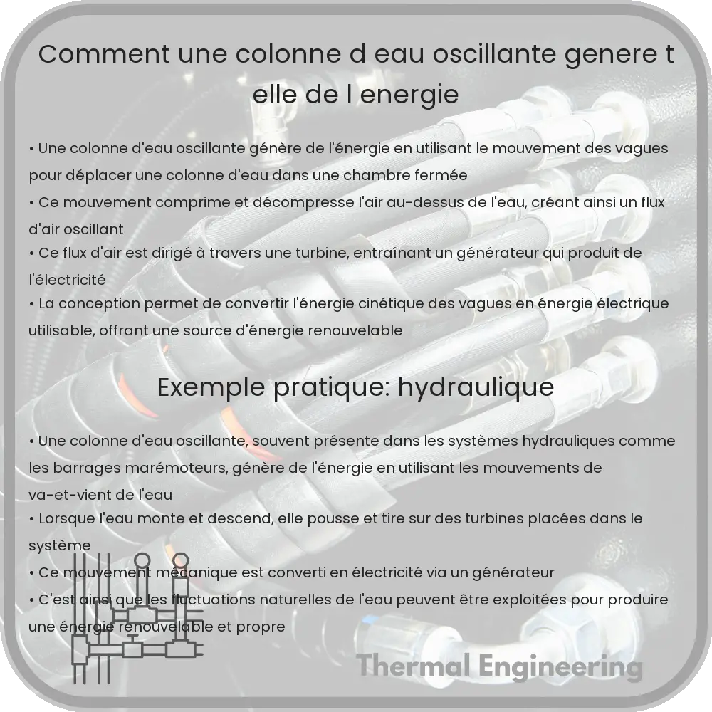 Comment une colonne d'eau oscillante génère-t-elle de l'énergie