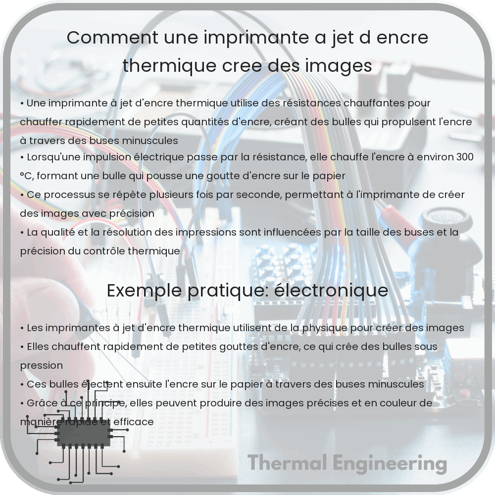 Comment une imprimante à jet d'encre thermique crée des images