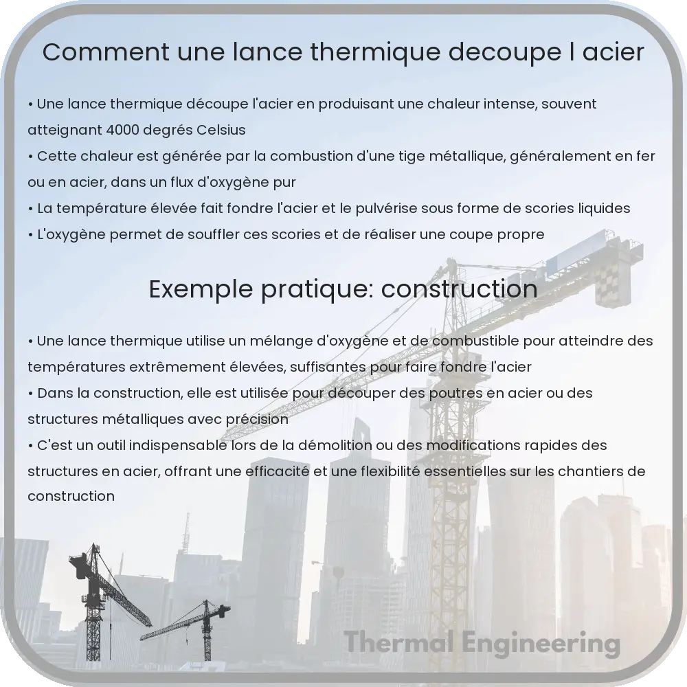 Comment une lance thermique découpe l'acier