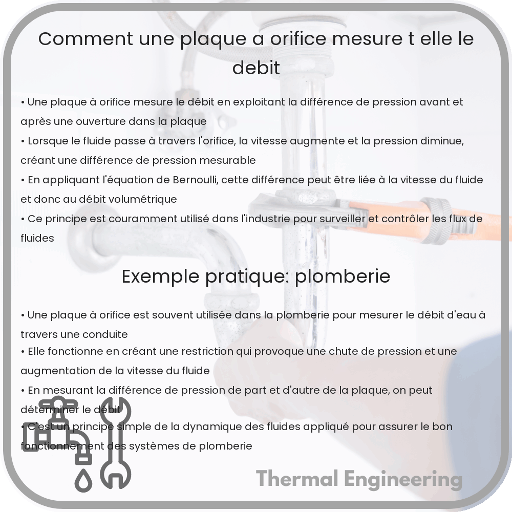 Comment une plaque à orifice mesure-t-elle le débit