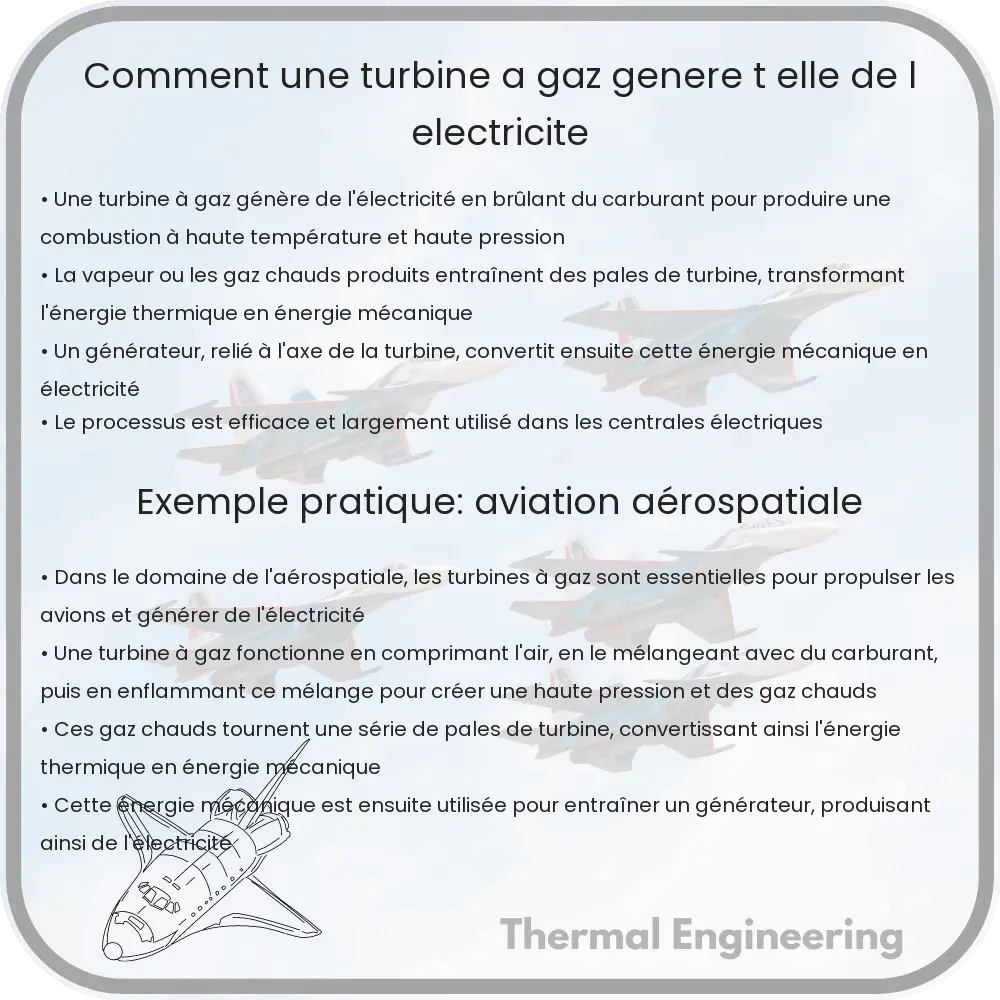 Comment une turbine à gaz génère-t-elle de l'électricité