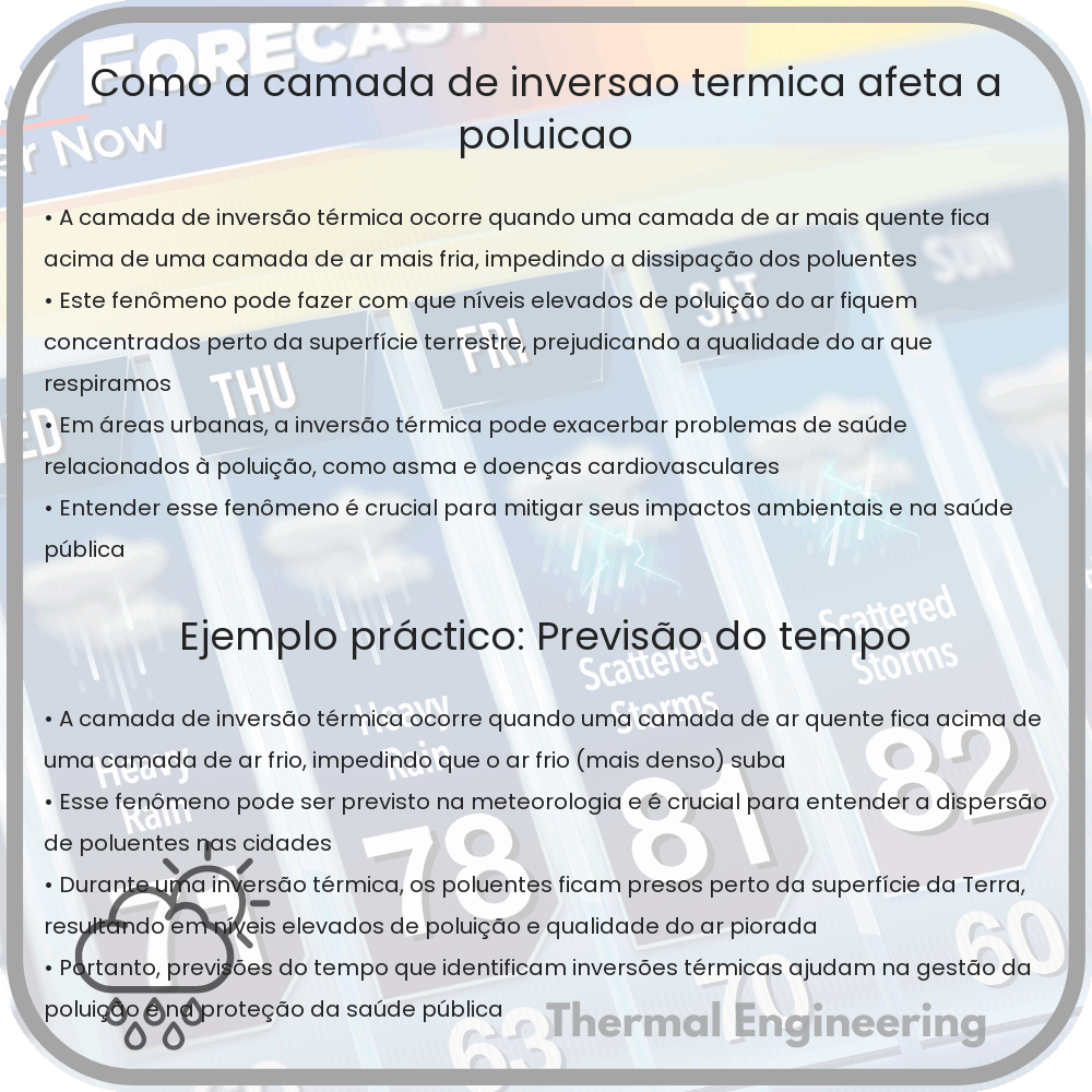 Como a camada de inversão térmica afeta a poluição