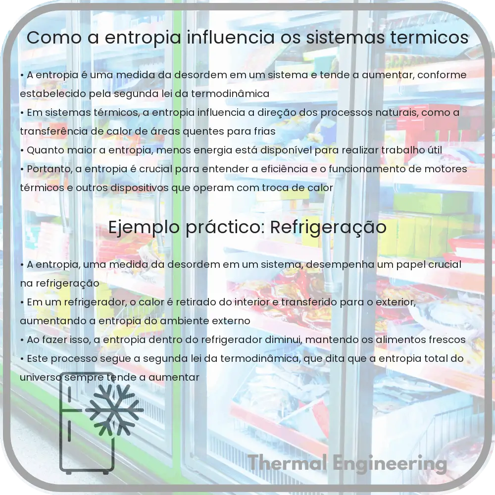 Como a entropia influencia os sistemas térmicos