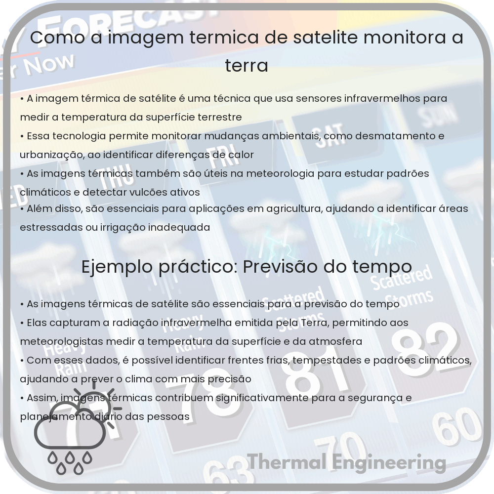 Como a imagem térmica de satélite monitora a Terra