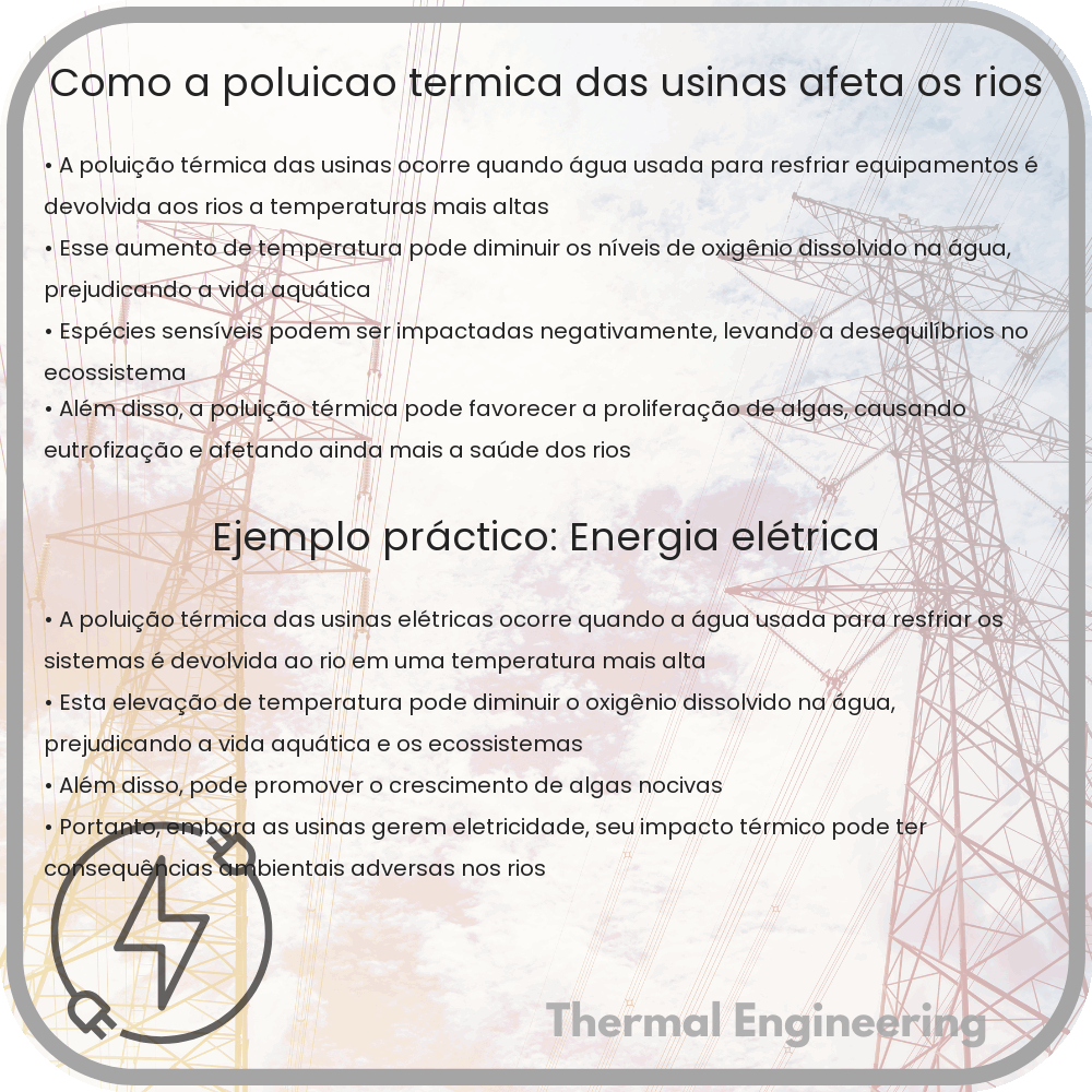 Como a poluição térmica das usinas afeta os rios