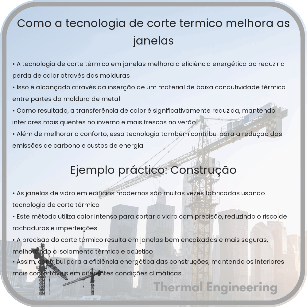 Como a tecnologia de corte térmico melhora as janelas