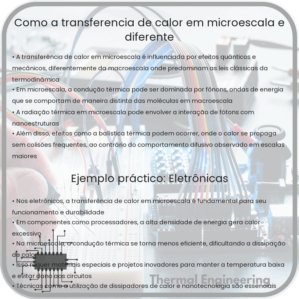 Como a transferência de calor em microescala é diferente