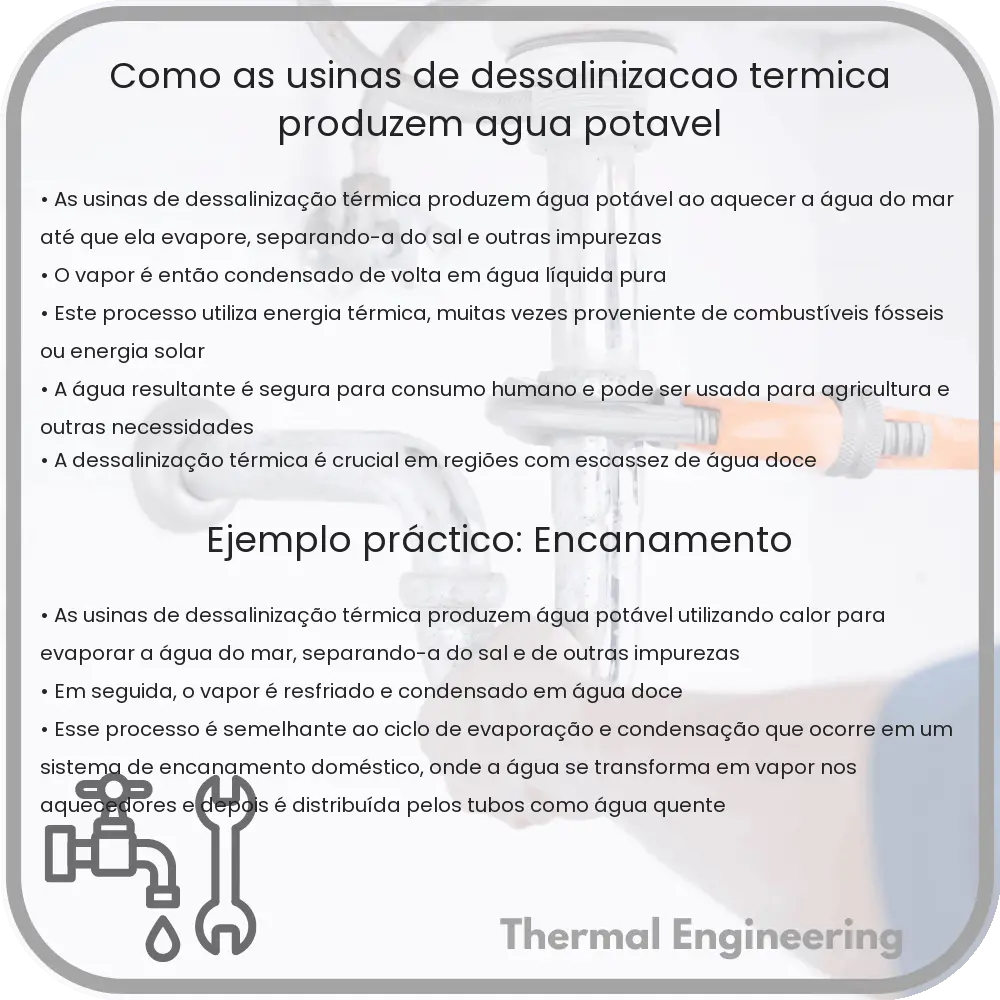 Como as Usinas de Dessalinização Térmica Produzem Água Potável