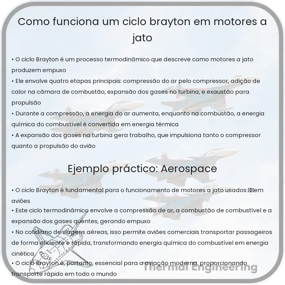 Como funciona um ciclo Brayton em motores a jato
