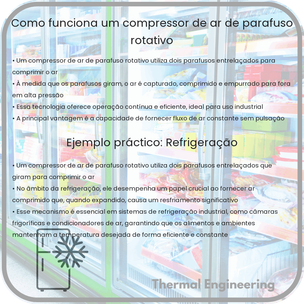 Como funciona um compressor de ar de parafuso rotativo