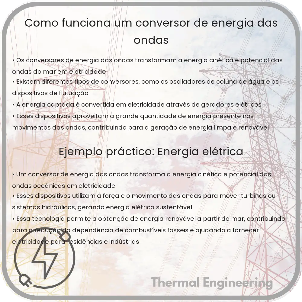 Como funciona um conversor de energia das ondas