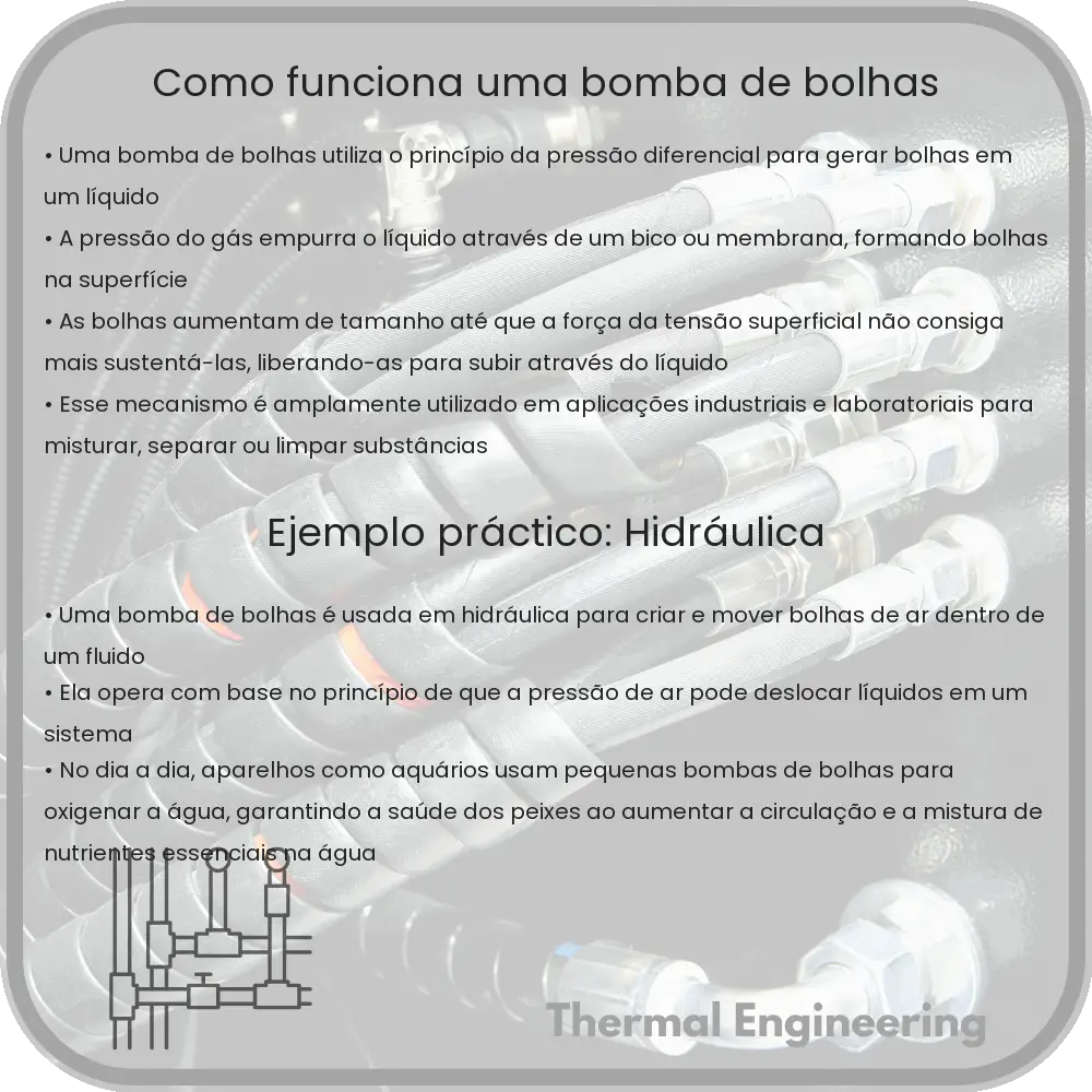 Como funciona uma bomba de bolhas