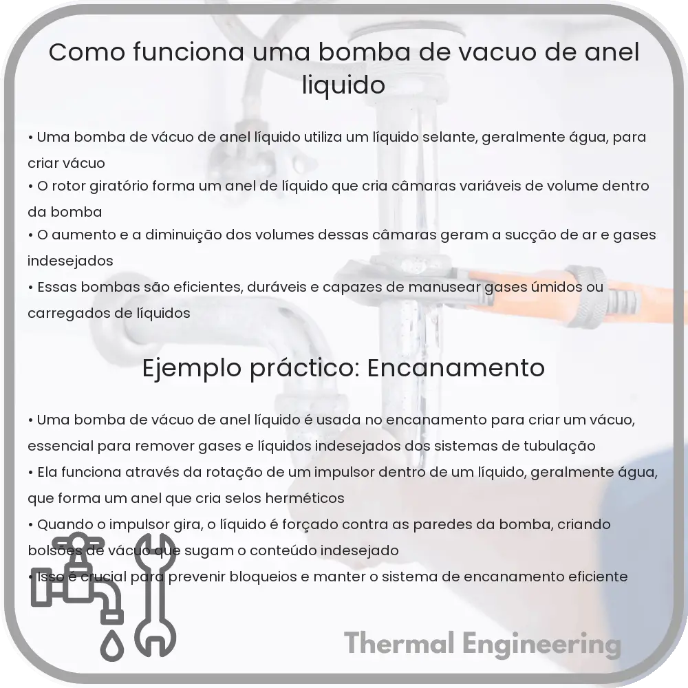 Como funciona uma bomba de vácuo de anel líquido