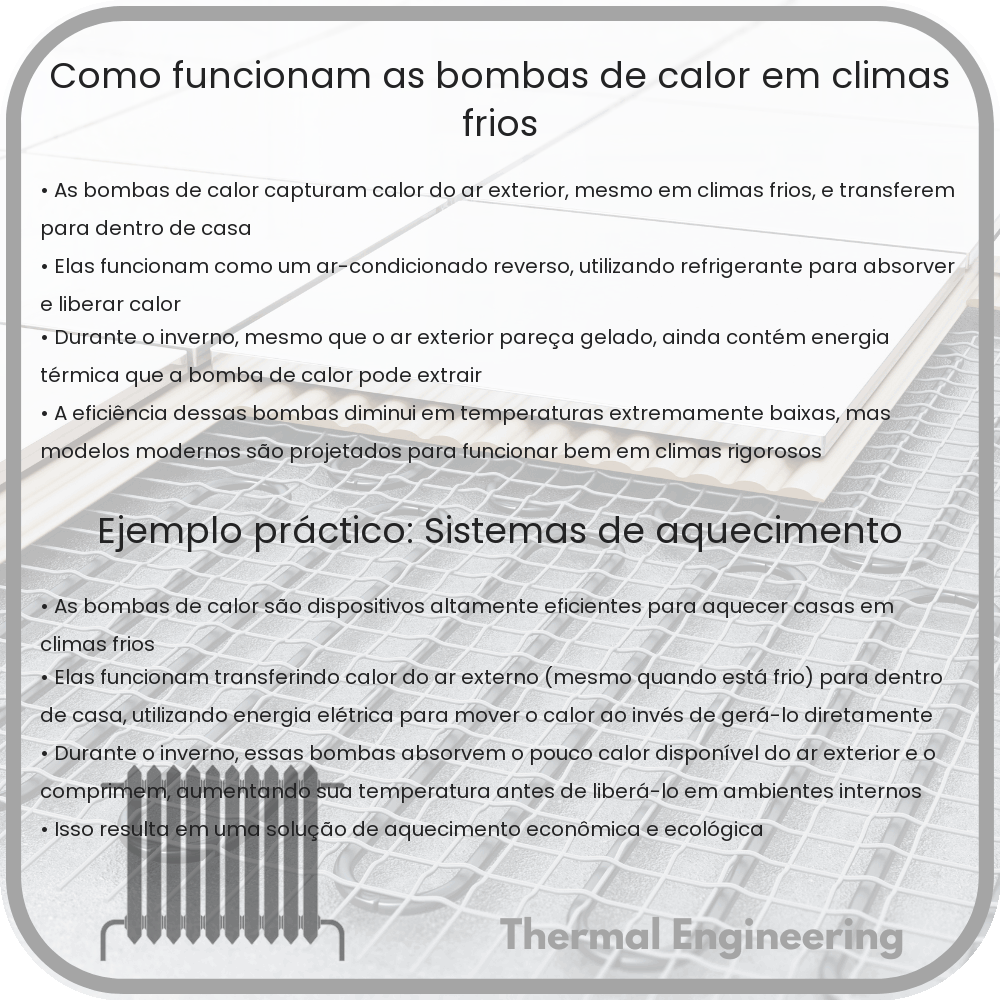 Como Funcionam as Bombas de Calor em Climas Frios?