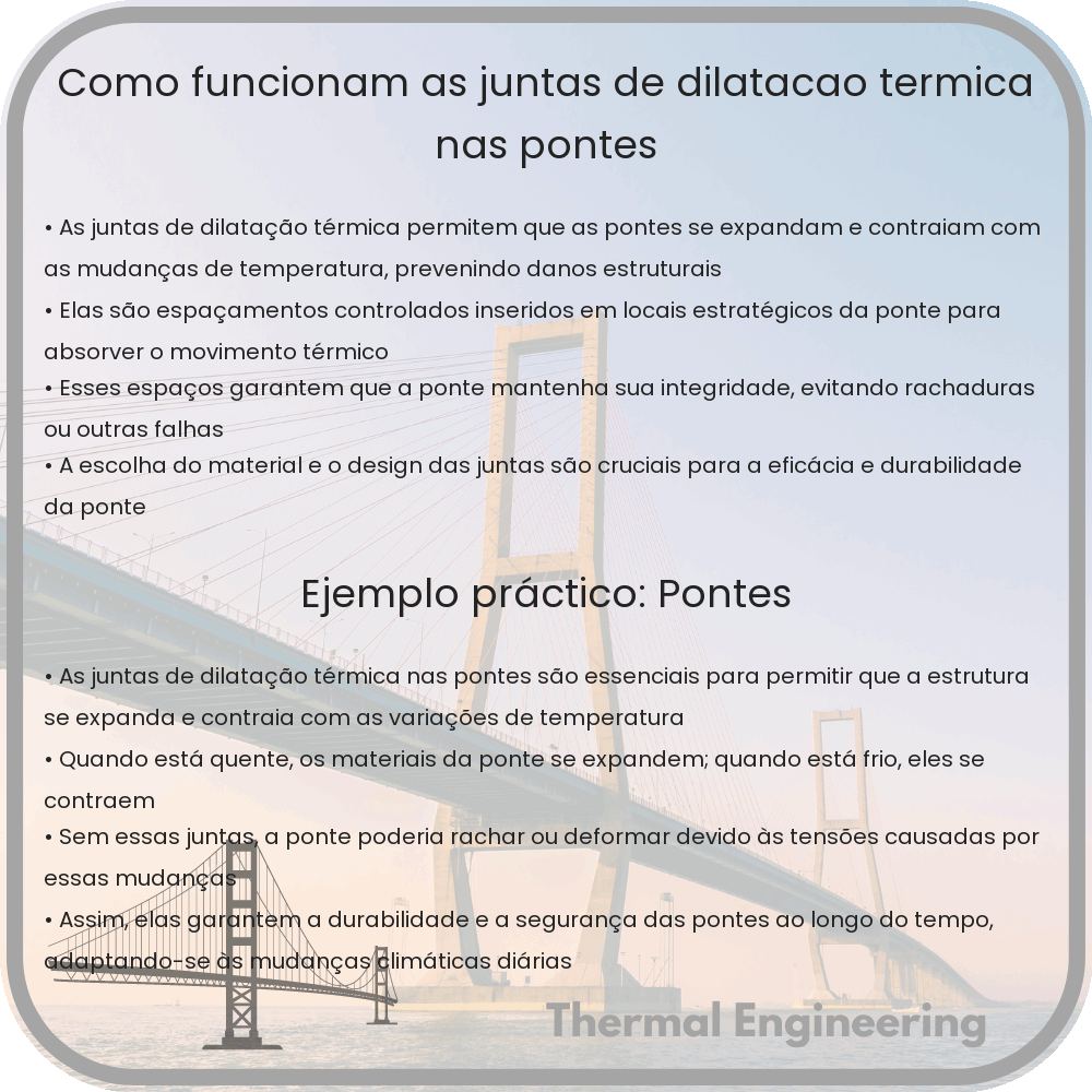 Como funcionam as juntas de dilatação térmica nas pontes