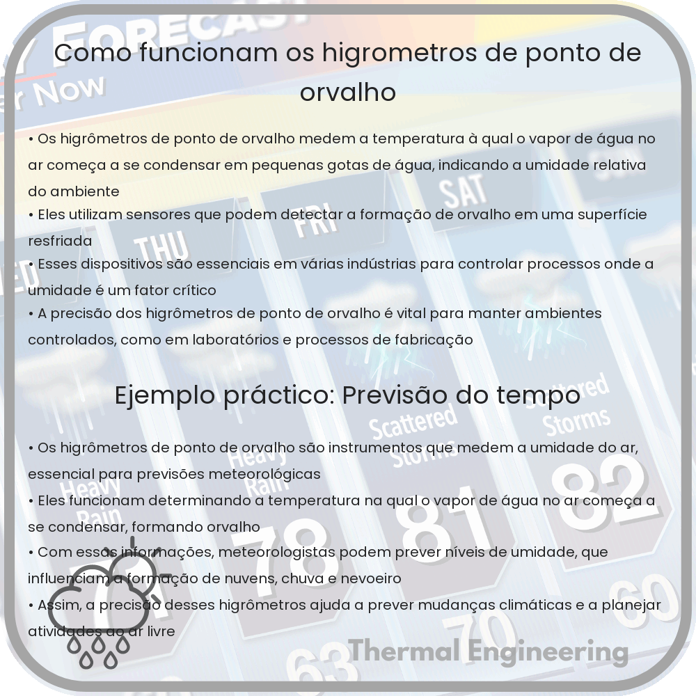 Como Funcionam os Higrômetros de Ponto de Orvalho?