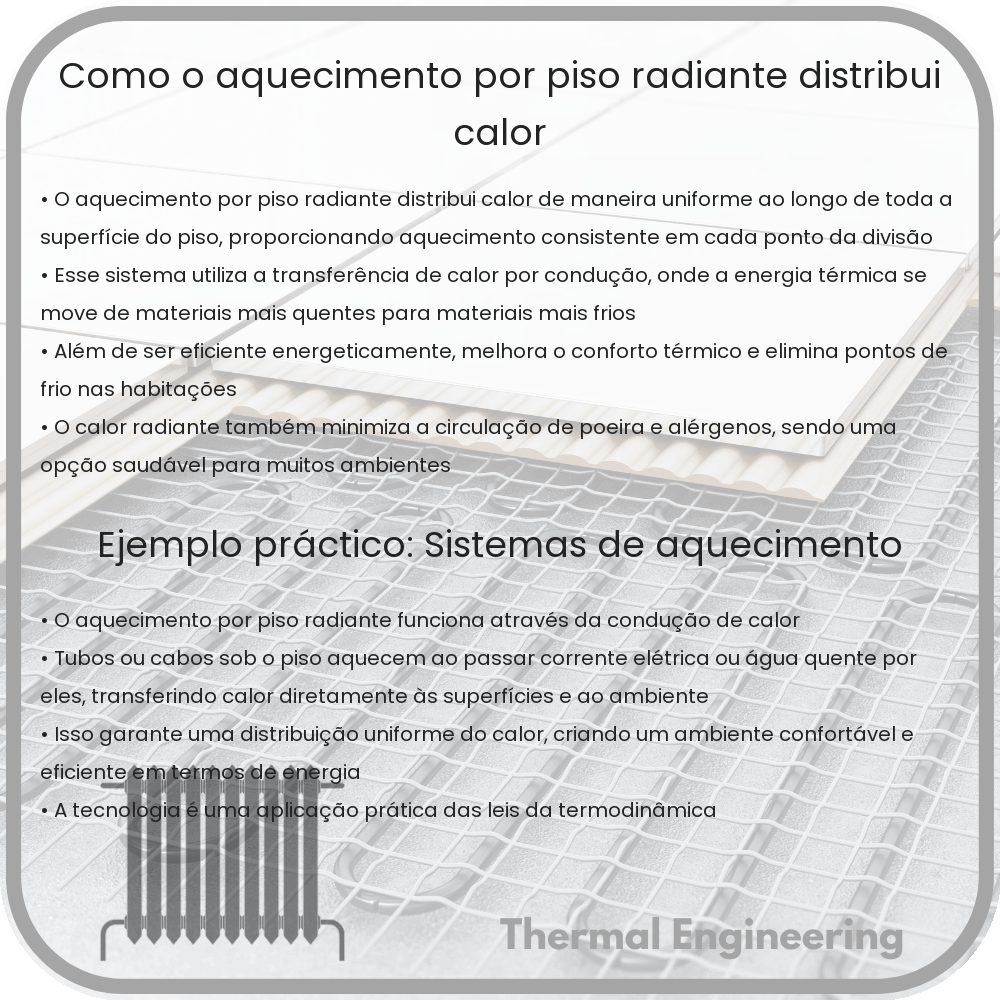 Como o aquecimento por piso radiante distribui calor