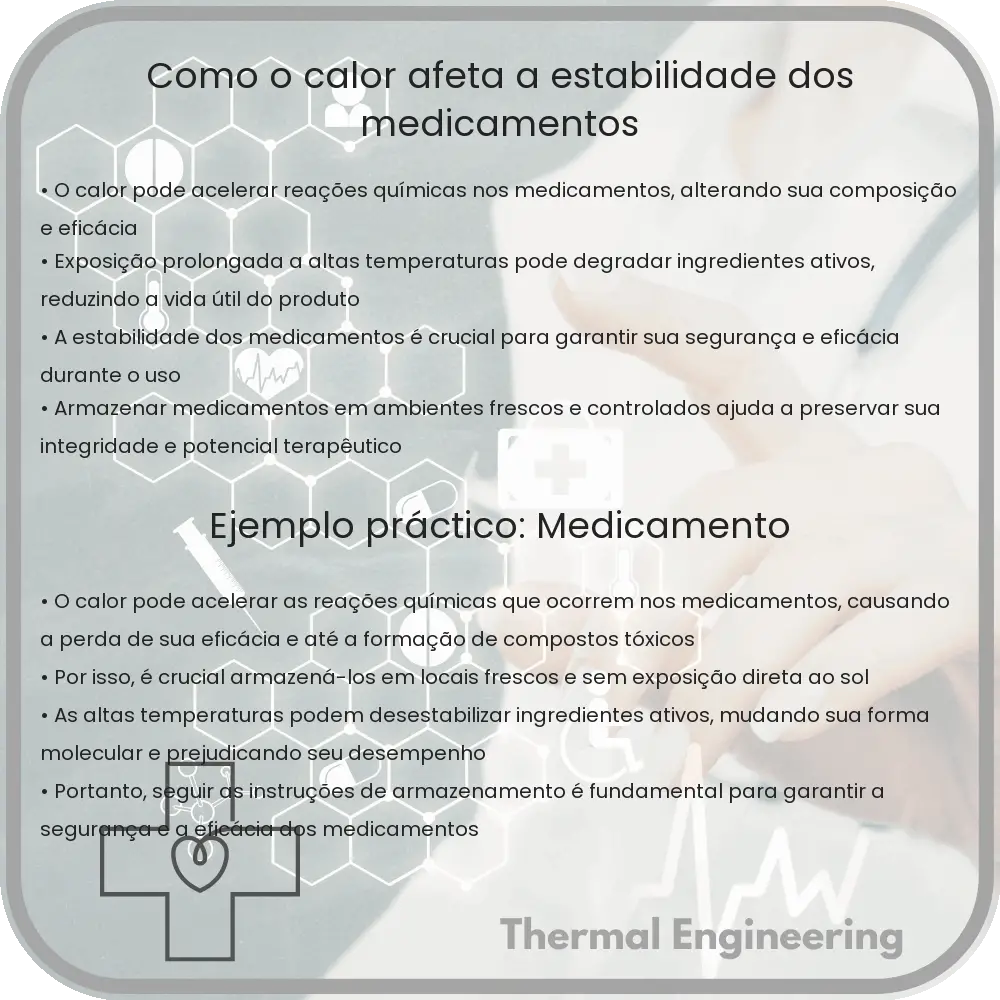 Como o calor afeta a estabilidade dos medicamentos