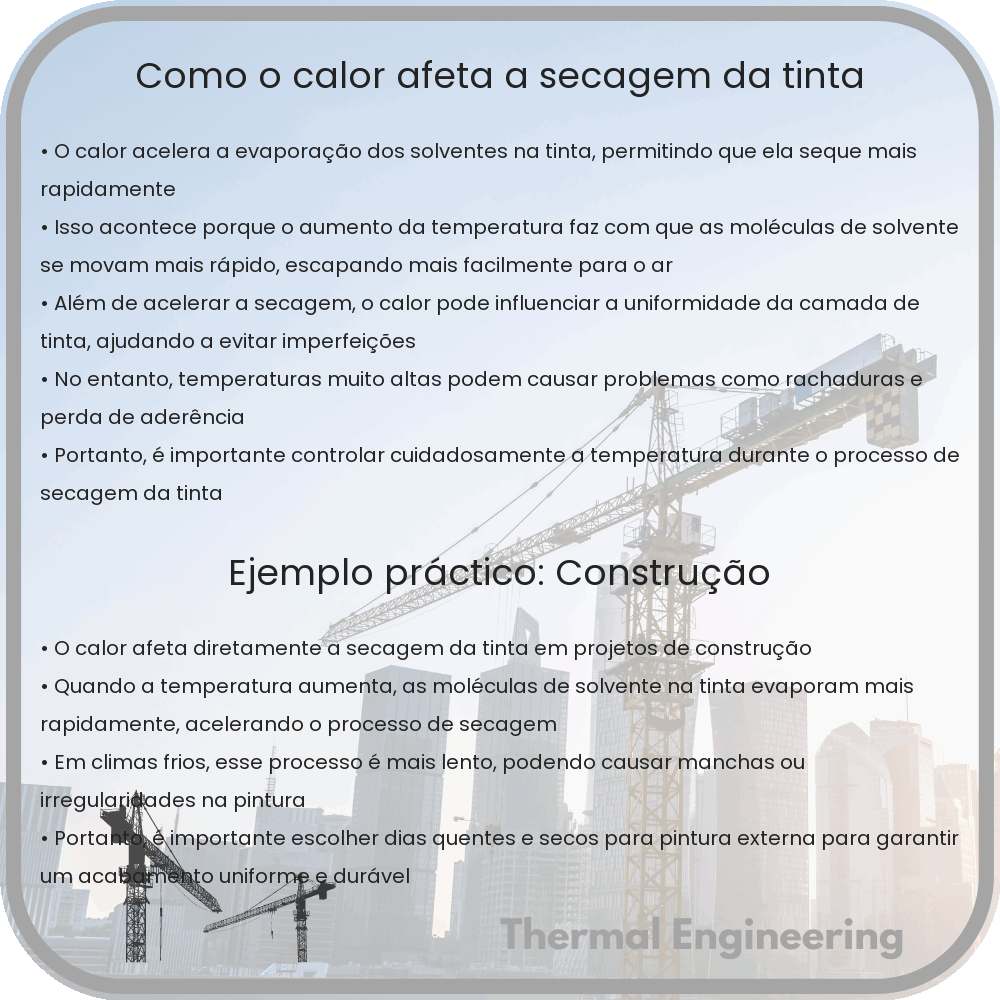 Como o Calor Afeta a Secagem da Tinta