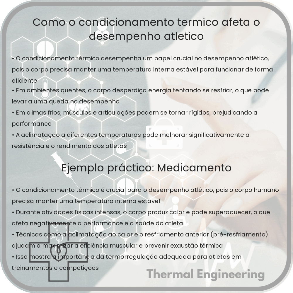 Como o condicionamento térmico afeta o desempenho atlético