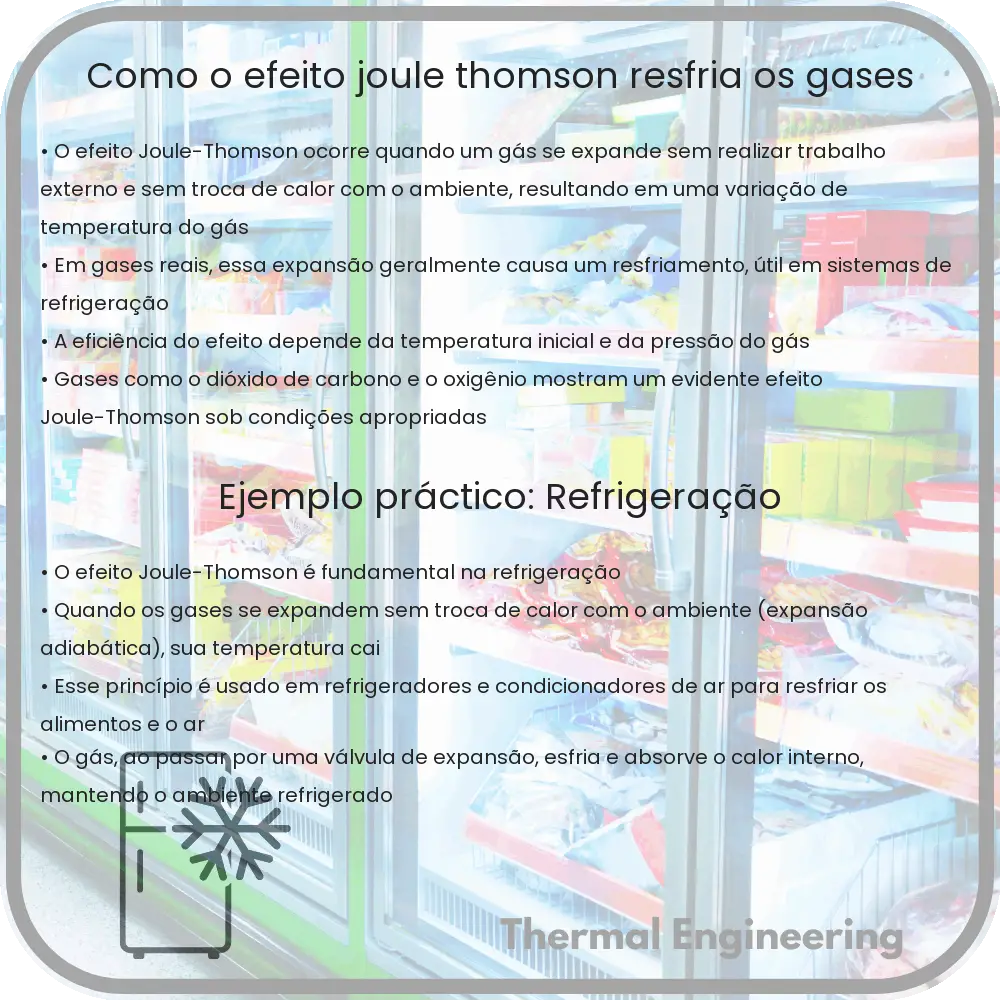 Como o efeito Joule-Thomson resfria os gases
