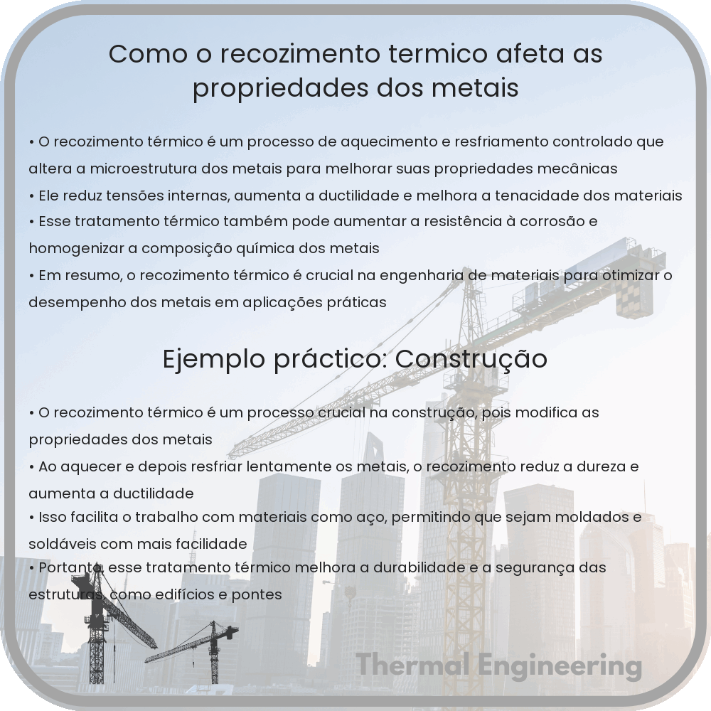 Como o recozimento térmico afeta as propriedades dos metais