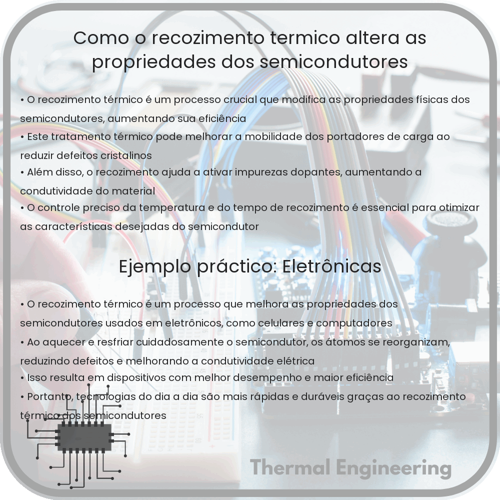 Como o recozimento térmico altera as propriedades dos semicondutores