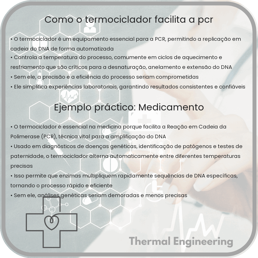Como o termociclador facilita a PCR