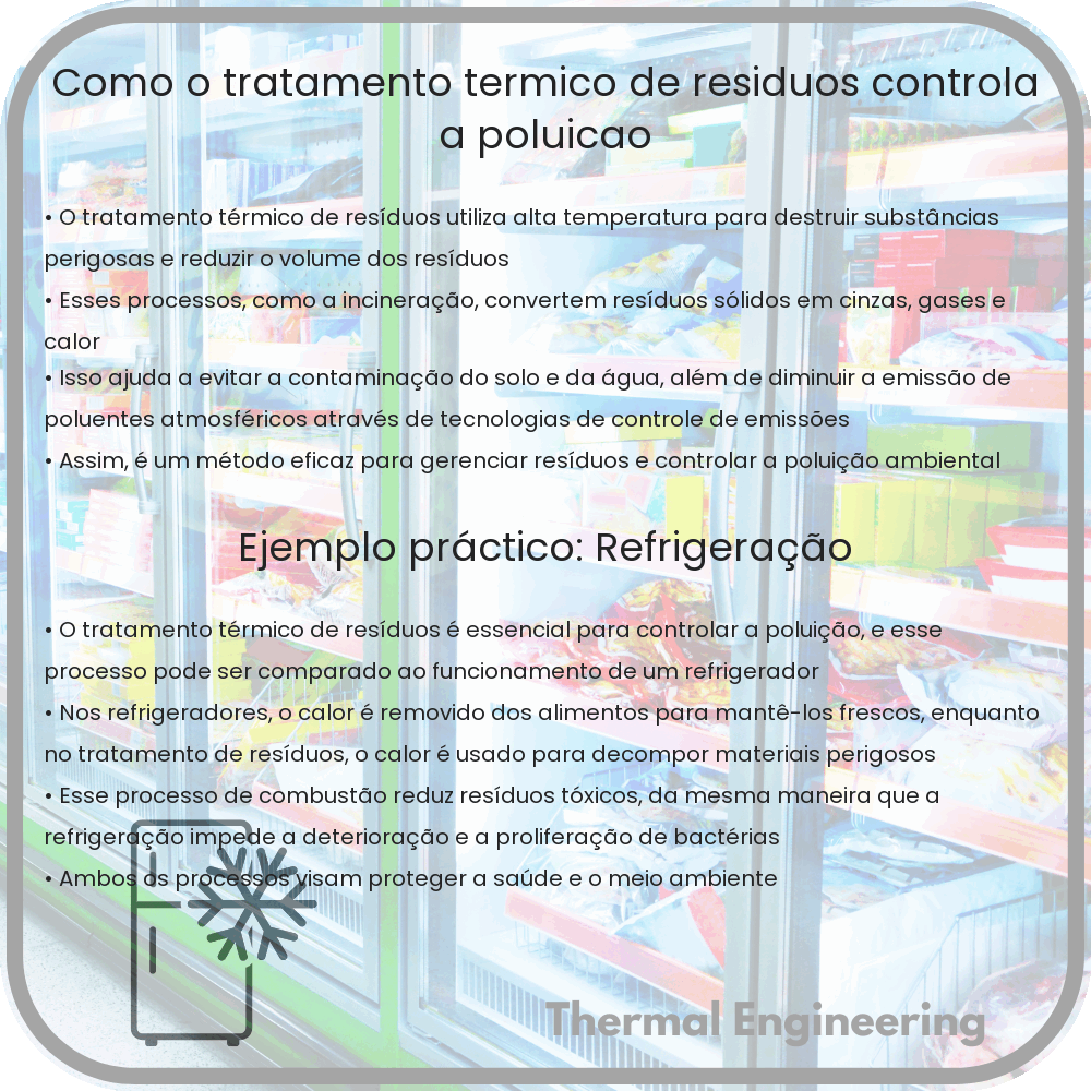 Como o tratamento térmico de resíduos controla a poluição