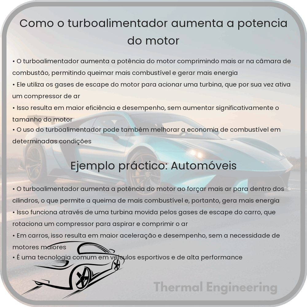 Como o Turboalimentador Aumenta a Potência do Motor