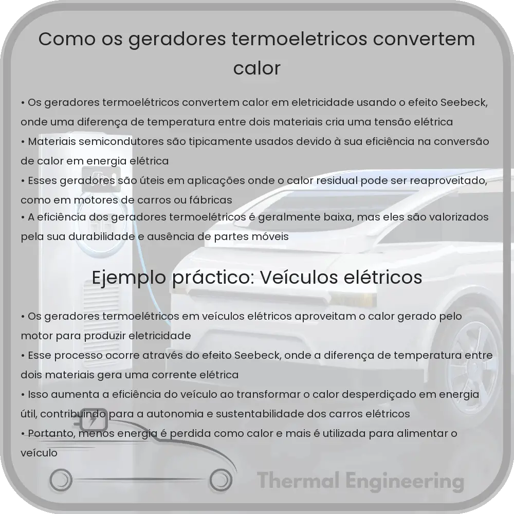 Como os geradores termoelétricos convertem calor