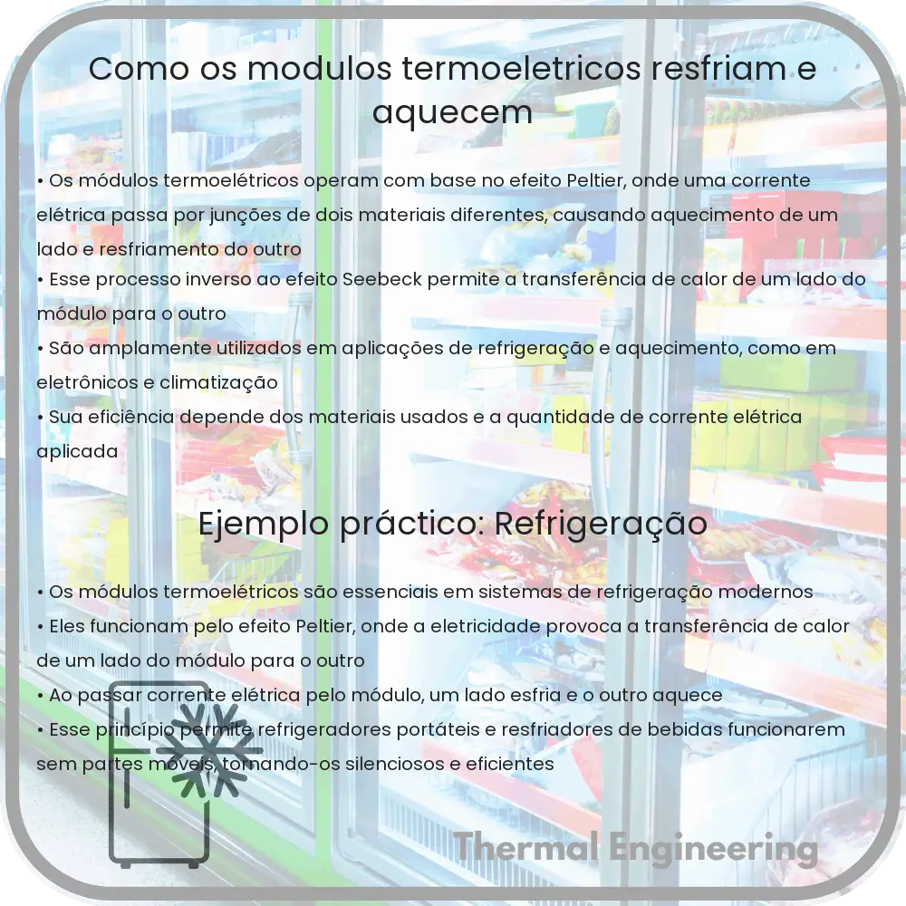 Como os módulos termoelétricos resfriam e aquecem