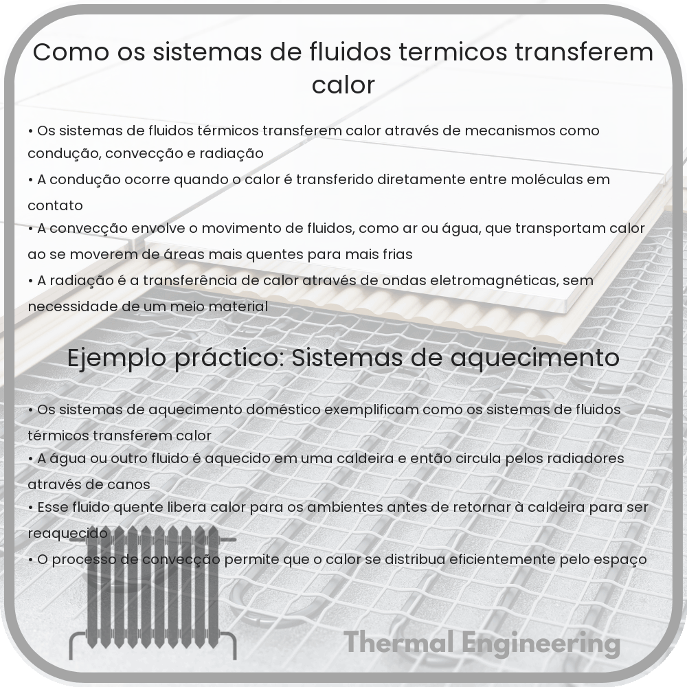 Como os Sistemas de Fluidos Térmicos Transferem Calor