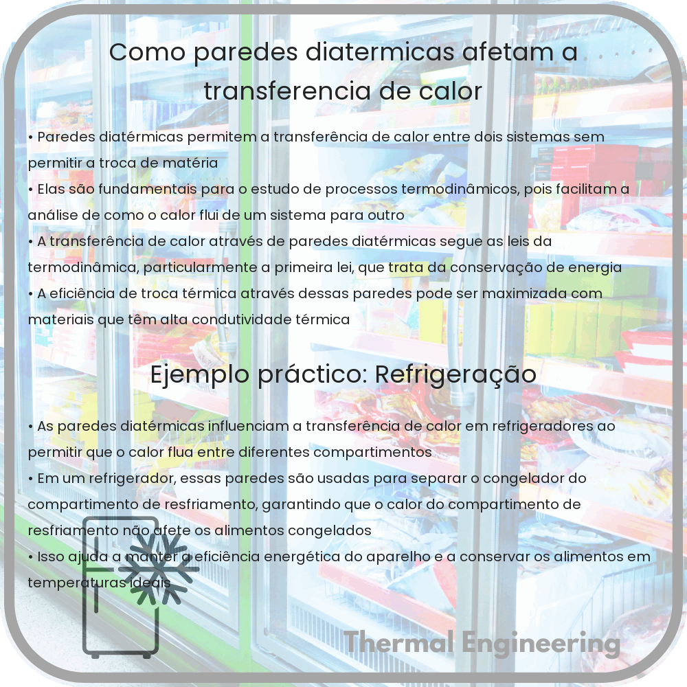 Como paredes diatérmicas afetam a transferência de calor
