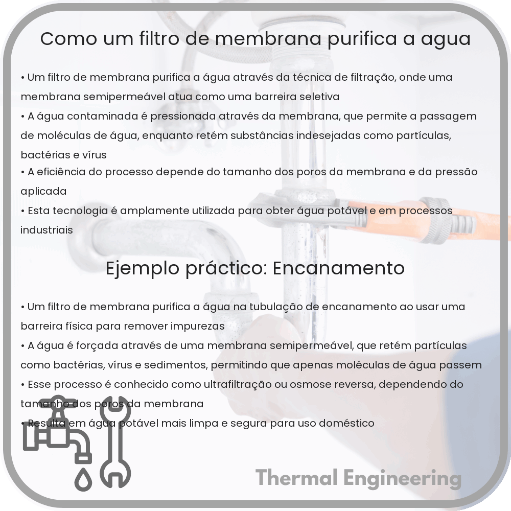 Como um filtro de membrana purifica a água