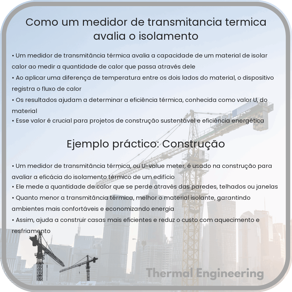 Como um Medidor de Transmitância Térmica Avalia o Isolamento
