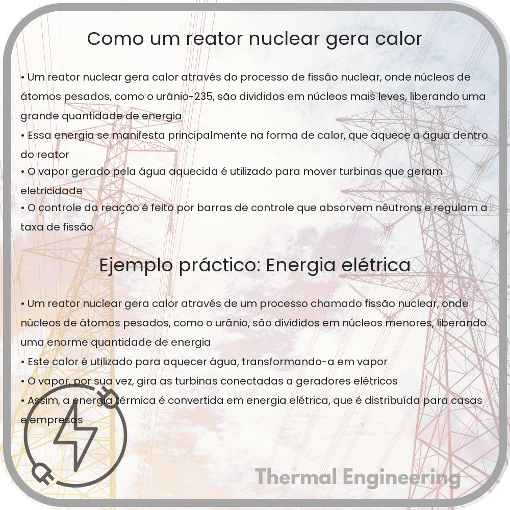 Como um reator nuclear gera calor