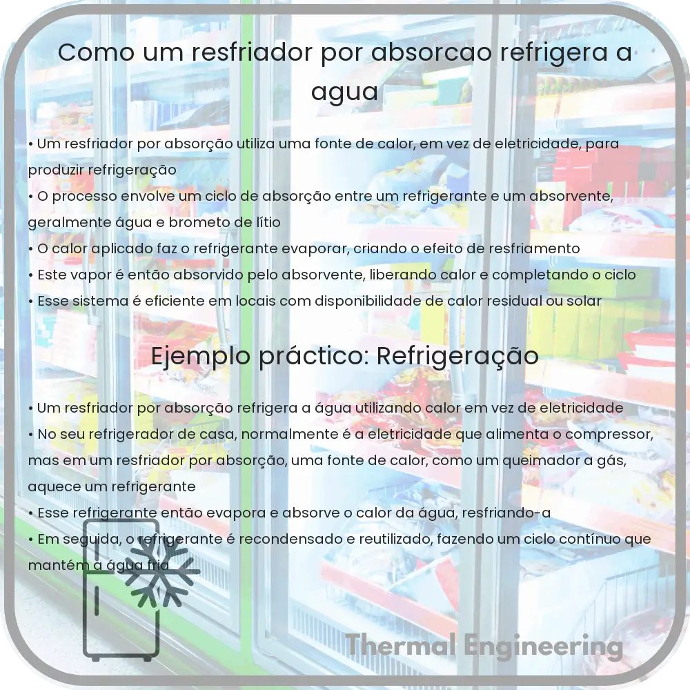 Como um Resfriador por Absorção Refrigera a Água