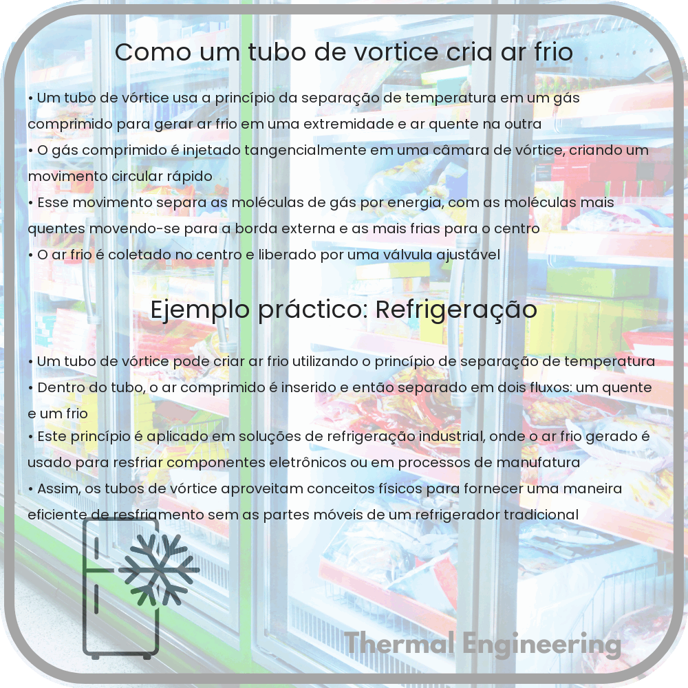 Como um tubo de vórtice cria ar frio