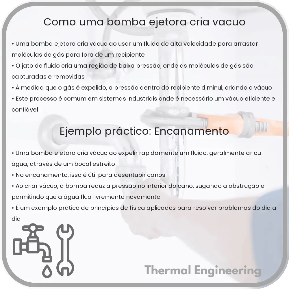 Como uma bomba ejetora cria vácuo